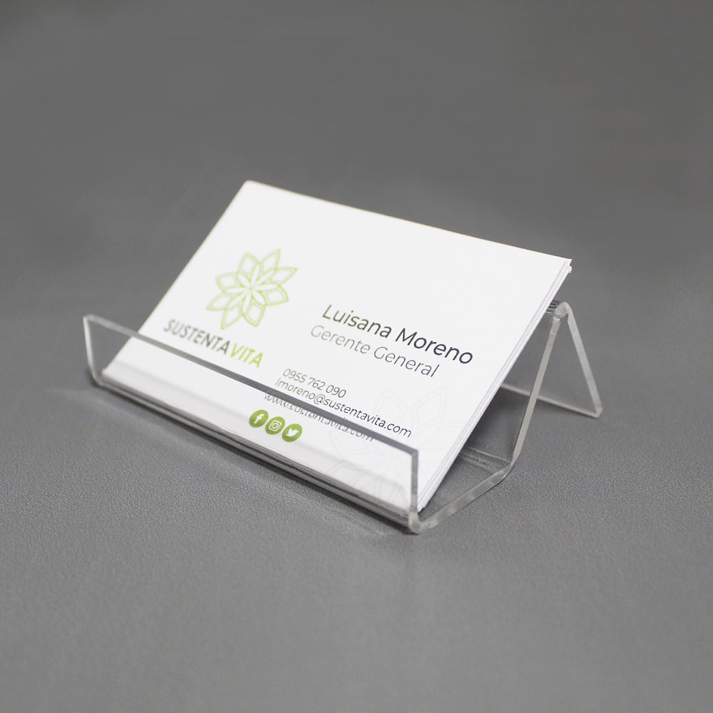 Tarjetero de acrílico