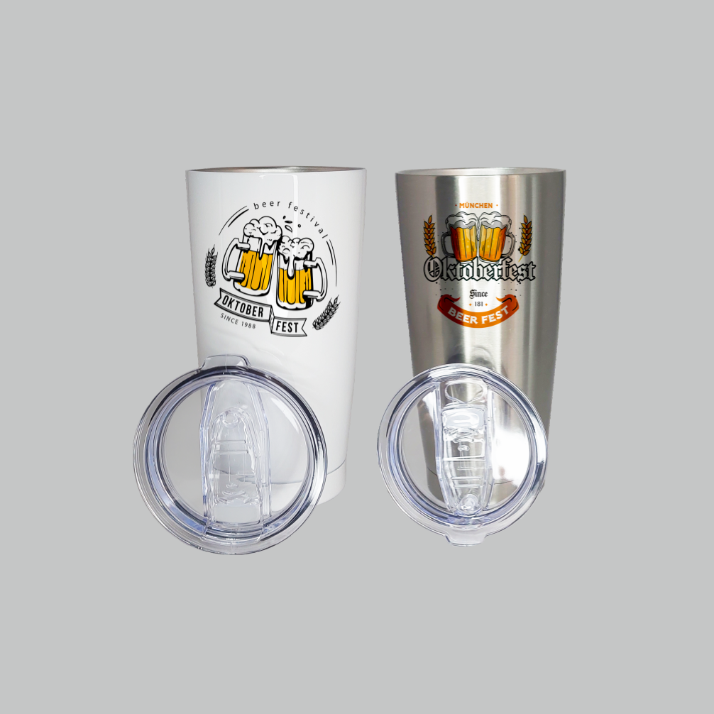 Vaso c/ Tapa 600 ml acero inoxidable